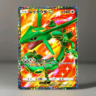 #ad #ad RAYQUAZA EX JAPANESE HOLO FULL ART POKEMON TCG POCKET READ DESCRIPTION $15.00