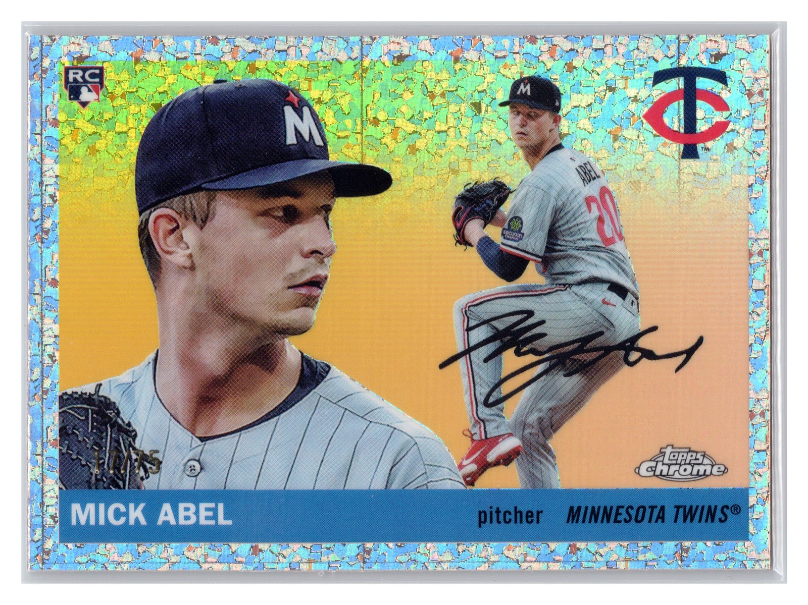 2025 Topps Chrome Platinum #22 Mick Abel Rose Gold Mini-Diamond Refractors #/75