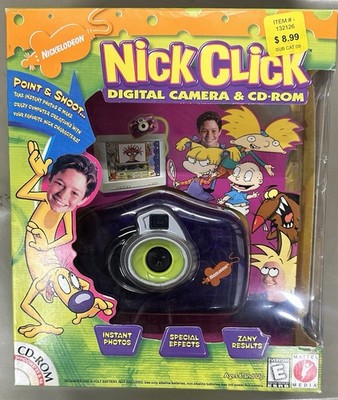 Vntg Mattel 90's Slime Nickelodeon Nick Click 1999 Digital Camera and CD-Rom NIB