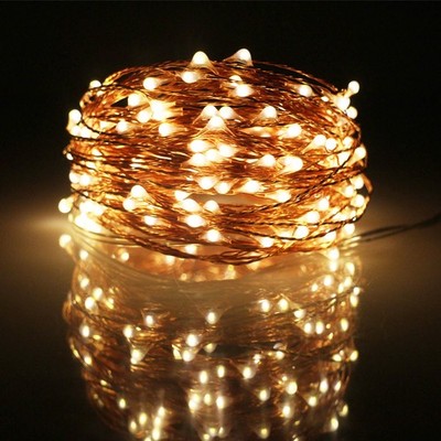 5m/10m/20m LED Micro Kupferdraht Lichterkette Drahtlichterkette Innen Außen Deko