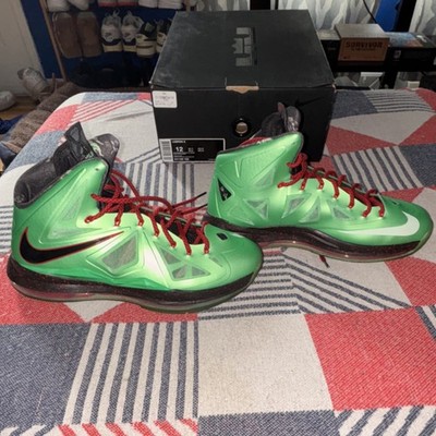 Nike LeBron 10 Cutting Jade Green/Black/Red High Top Sneaker 541100-303