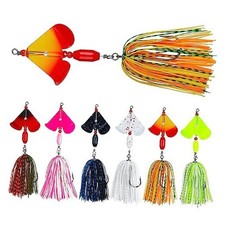 Spinnerbait Fishing Lures Kit Set, 6pcs Bass Fishing Buzzbait Style B-6pcs