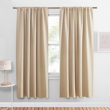 PONY DANCE Thermal Curtains 72 inches - Window Coverings Privacy Protect Rod Poc