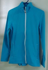 NWOT Small Womens Cutter & Buck CB DryTec Flaunt Full Zip #LCK02418 Moroccan Blu