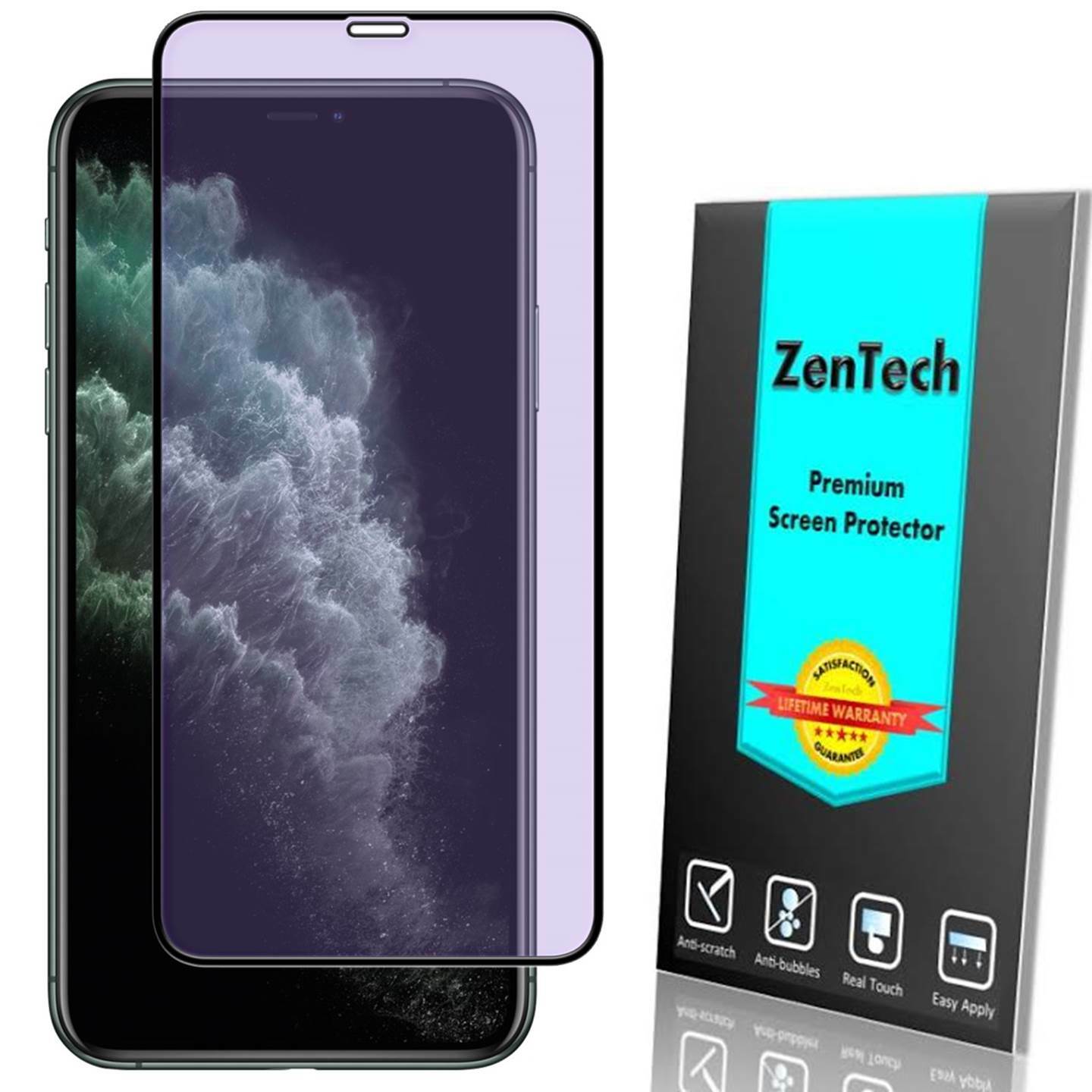 Anti Blue Light Full Cover Tempered Glass Screen Protector For iPhone 12 Pro /12