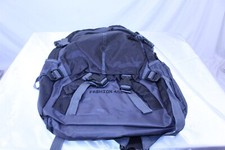 Backpack Multiple Pockets Adjustable Padded Straps Zip Close Grey  Black