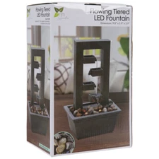 Light Up Flowing Tiered Fountain apprx. 10"