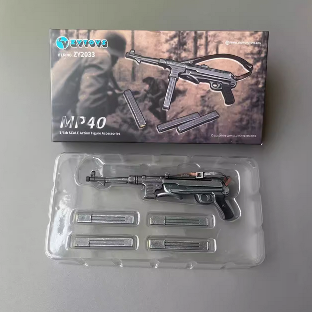 ZYTOYS Y2033 1/6 Male Soldier Plastic MP40 Gun Model for 12