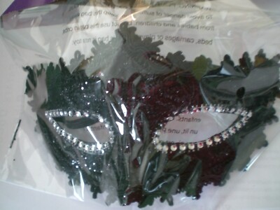 Black & 'diamonds'  Lace-y Glitter  Mardi Gras Halloween Party Mask  Costume