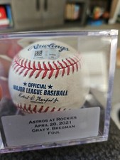 MLB Game Used Baseball Alex Bregman Foul Off Of Jon Gray 4/20/21 Astros