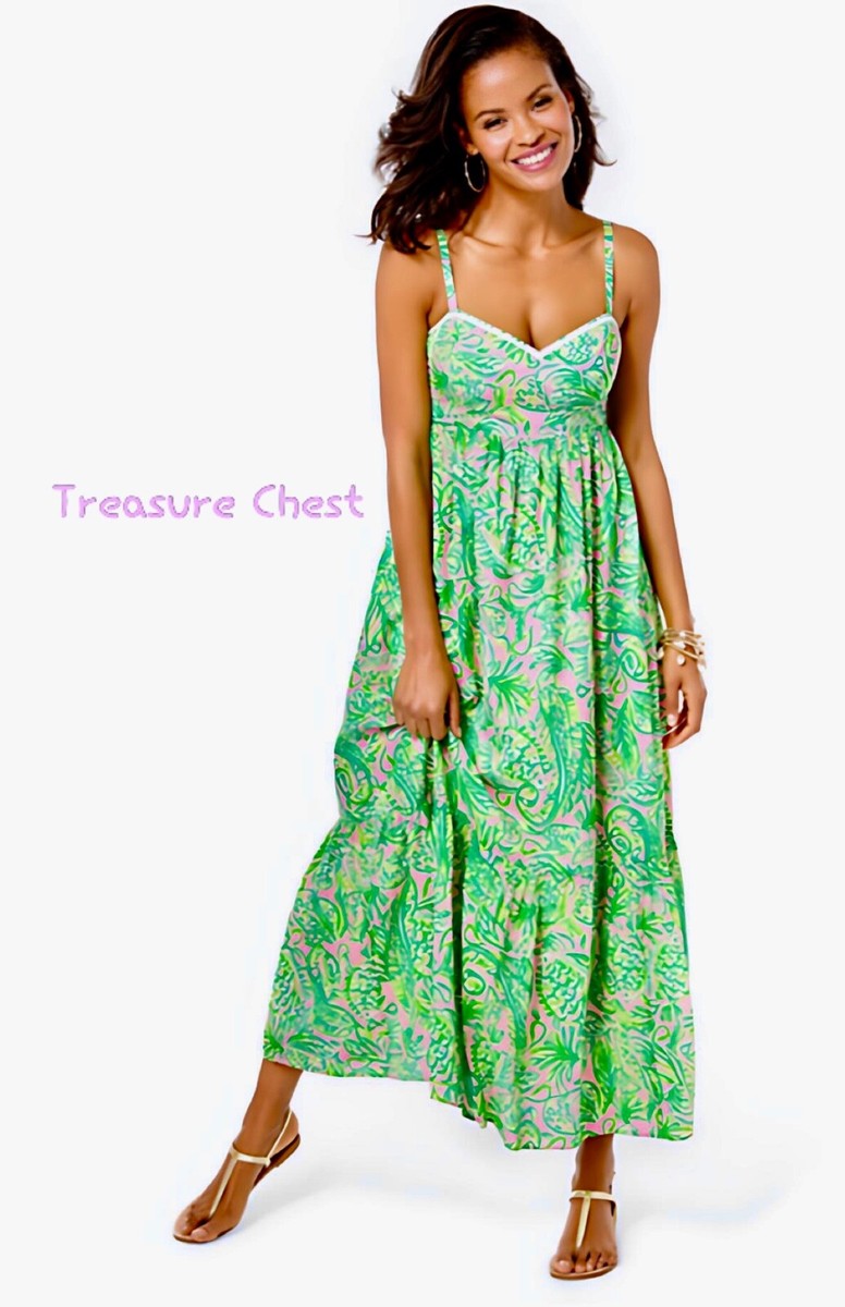 Lilly Pulitzer NWT Heidi Cotton Maxi Mandevilla Baby Fins & Flippers   Size 8 | eBay