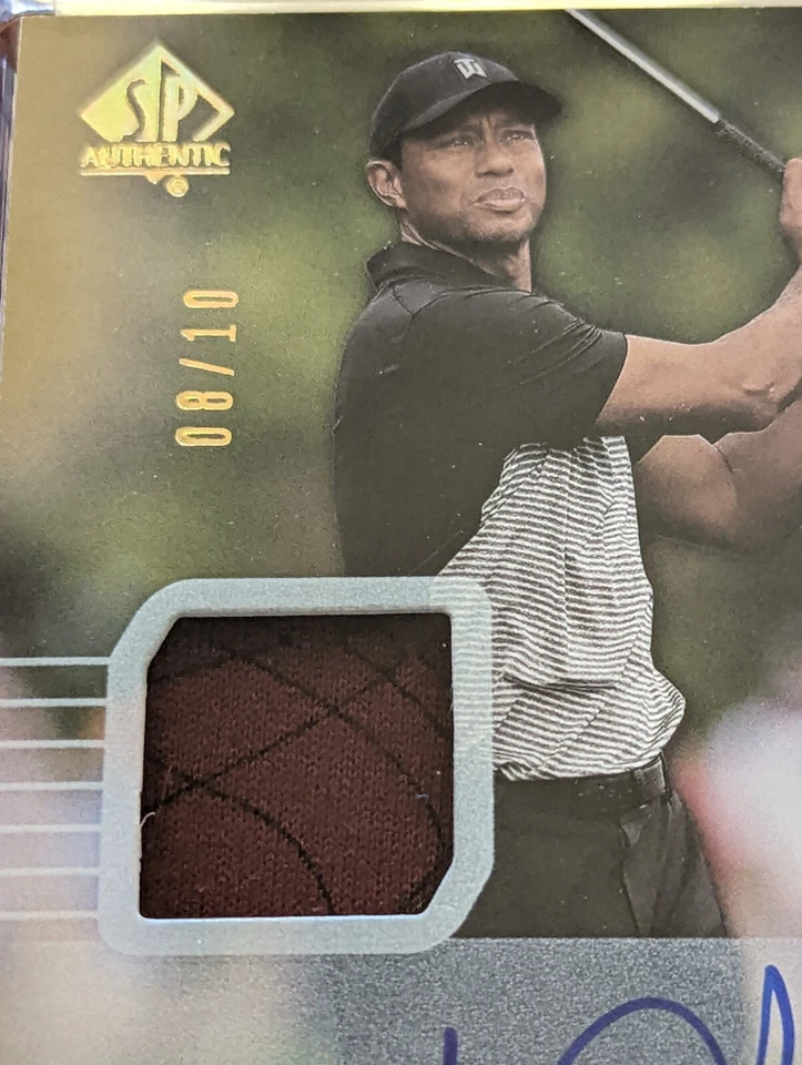 2021 SP Authentic Golf Auto Shirt #1 Tiger Woods 08/10 Autograph On-Card - Image 2 of 4