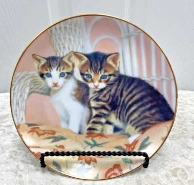 American Artists Susan Leigh ''Kirby And Topper'' Limited Edition Cat Plate