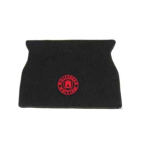 Tapis de coffre moquette noir et rouge sur mesure pour Volkswagen Golf 1