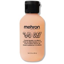 2 Ounce Mehron 3D Gel Fleshtone Body Paint for Realistic Special Effects Makeup