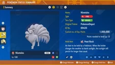 6IV Shiny Kanto or Alolan Ninetails Pokemon Scarlet and Violet *SAME DAY*