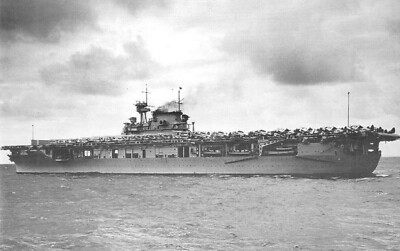 Postcard USS Enterprise CV-6 Carrier