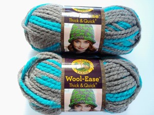 NEW COLOR 514 BLUE JAY LION BRAND WOOL EASE THICK /& QUICK 6 SKEINS YARN LOT
