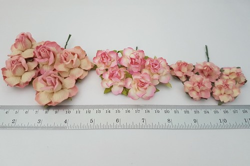 Custom 50 Mixed Size Shape Mulberry Paper Flowers DIY Scrapbook Crafts A20-526 - Picture 2 of 5