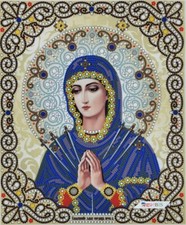 Bead Embroidery Kit Icon Mother of God DIY Craft Kit Needlepoint gl-4715