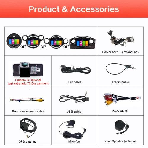 Navegación GPS 9" radio de coche + cámara de marcha atrás para BMW Mini Cooper Clubmann Coupe R55 R56 - Imagen 13 de 22