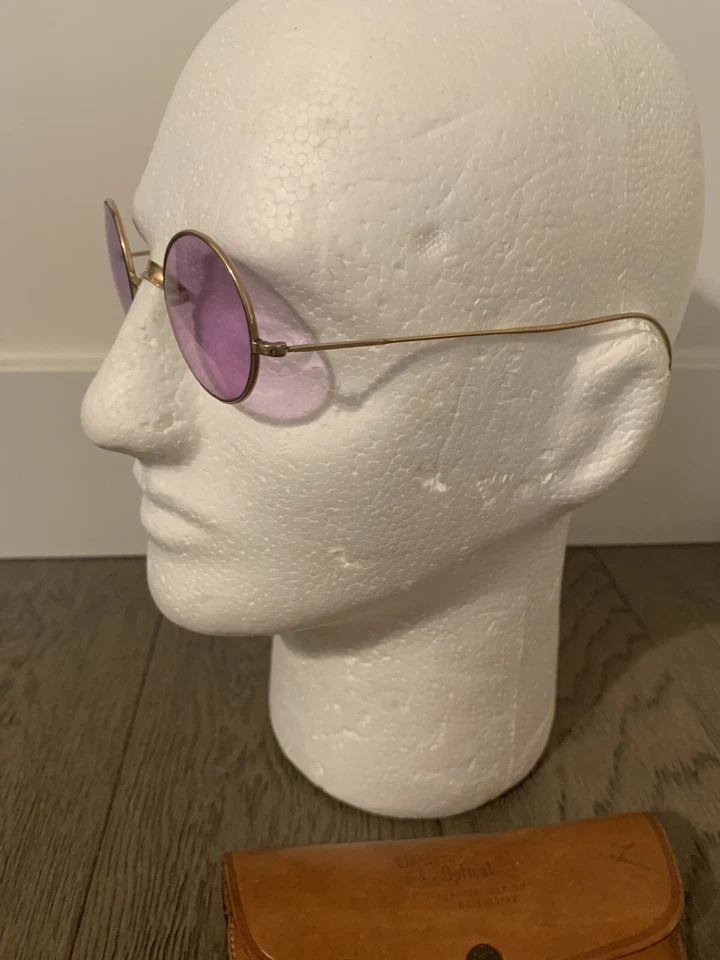 Gafas de sol redondas ópticas americanas vintage AO John Lennon 1/10 12 K llenas de oro Foto 4 de 4