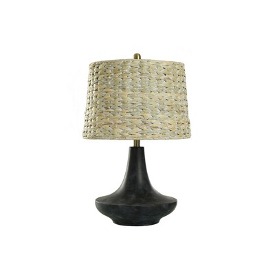 Collective Design By Stylecraft Black Base With Hyacinth Shade Table Lamp