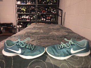 Nike Flex Bijoux Womens Athletic Running Training Shoes Size 9.5 Blue White  | eBay