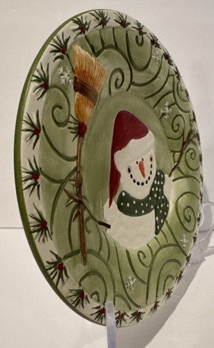 Yankee Candle Silly Snowman Candle Plate 7” Round New with Tag/Sticker - Picture 2 of 5
