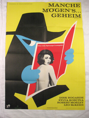 MANCHE MÖGENS GEHEIM - Poster Plakat- Dirk Bogarde Sylva Koscina Ralph Thomas #1