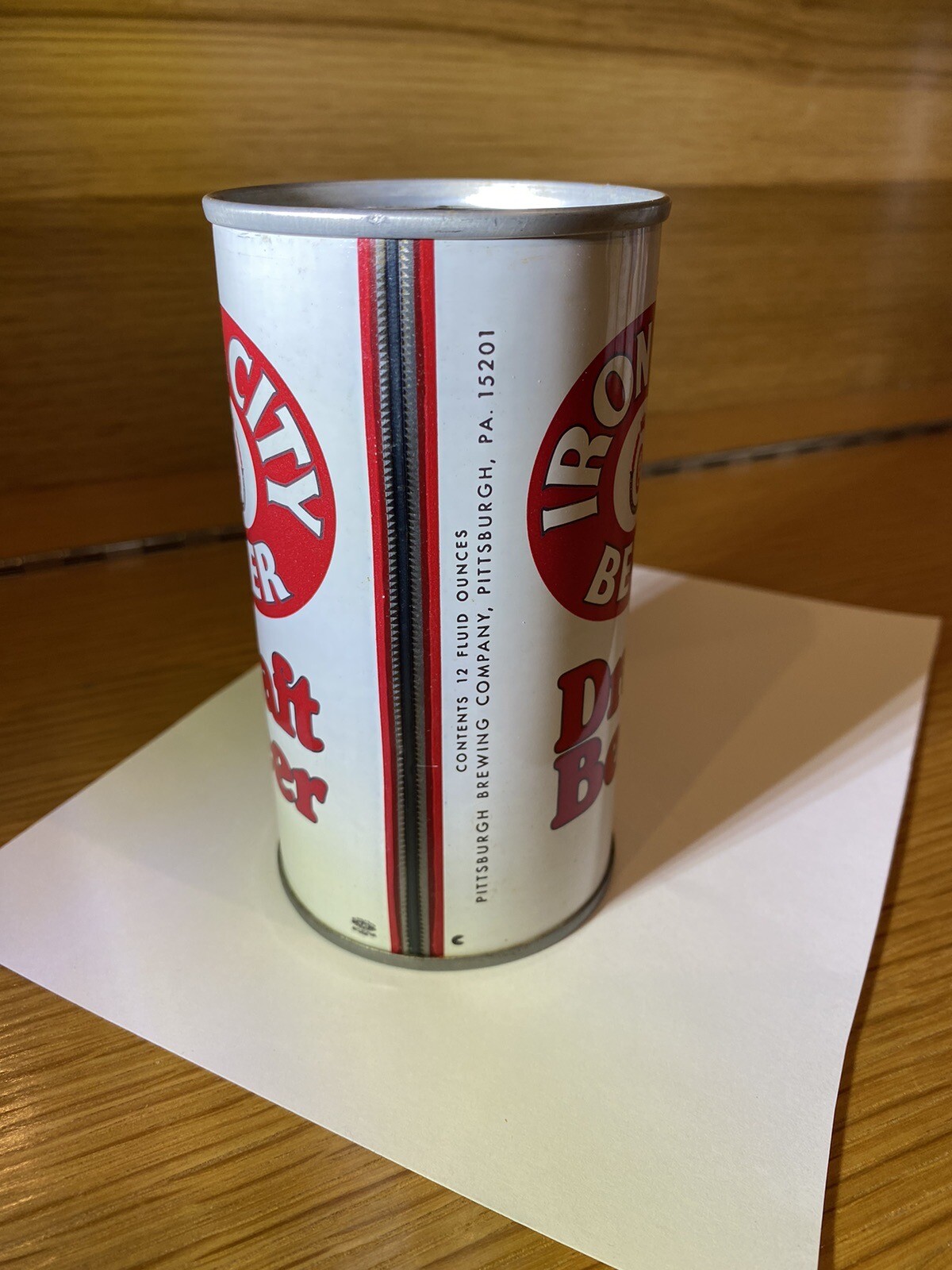 Iron City Draft Beer 12 oz 3 Logo Steel Beer Can Pittsburgh Pa Empty eBay