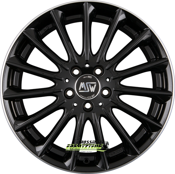 4X MSW MSW 30 Gloss Black Diamond Lip 9X19 ET49 - LK5/112 ML66.46 Felge Alu-image
