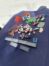 Vintage Model Railroad Scenery Animals, Cars, Trucks, Building, Fences