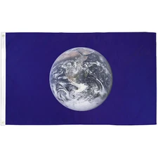 EARTH FROM THE MOON  3'X5' NOVELTY  POLY FLAG