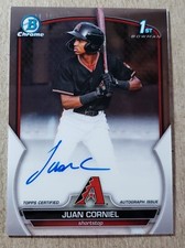 2023 Bowman Chrome Prospects Juan Corniel Auto Arizona Diamondbacks Autograph