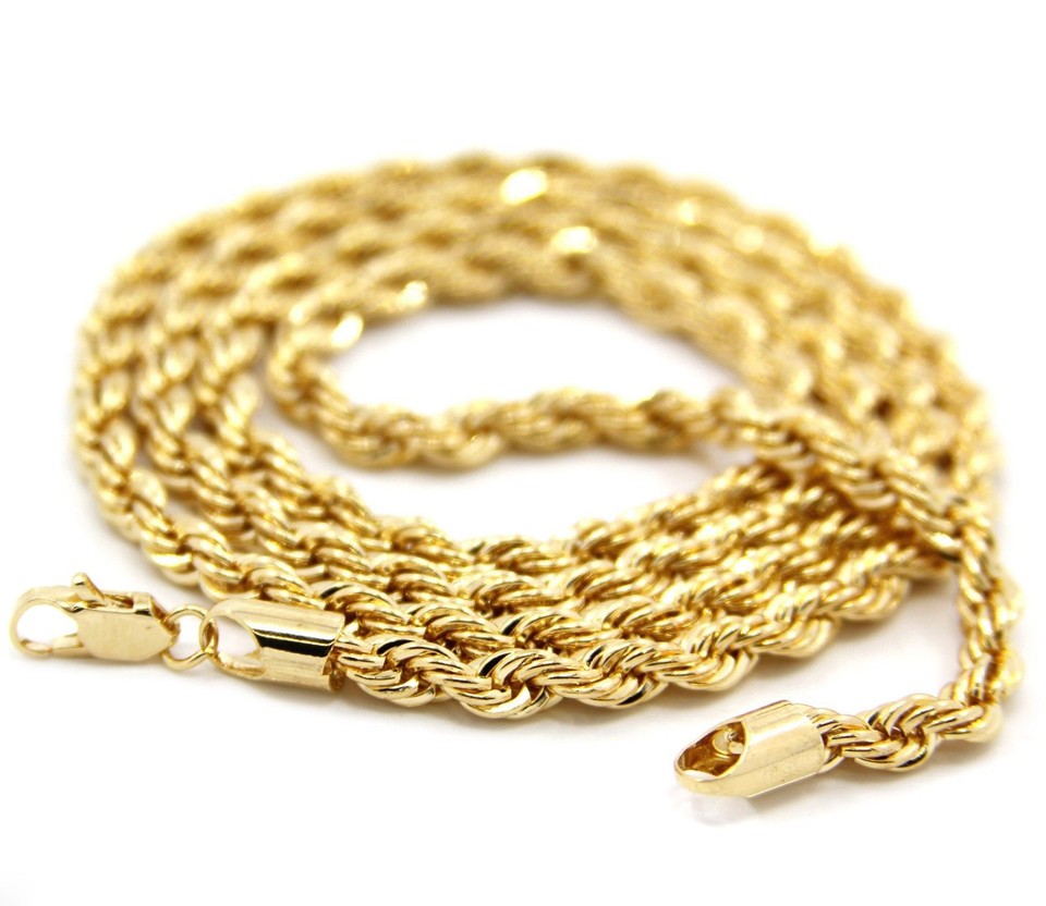 HIP HOP UNISEX FASHION RAPPER'S 14K GOLD PLATED 4MM 24