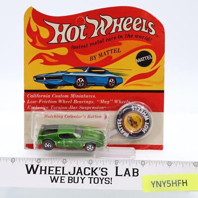AMX/2 APPLE GREEN W/ Button Hot Wheels Redline 1970 Mattel NEW SEALED