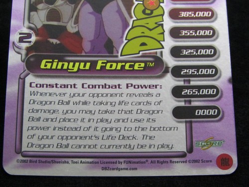 2002 Score Limited Dragon Ball Z DBZ CCG TCG Ginyu Force #CP14 - Picture 3 of 7