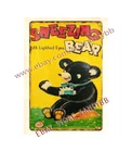 1950s BATTERY OP SNEEZING BEAR TOY metal tin sign home furnishings accessories