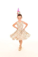 Girls Summer Sun Dress - Tea Time Size 7/8 - Hot Air Balloons