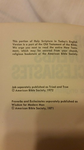 JOB PROVERBS ECCLESIASTES - Dwight D. Eisenhower Memorial Edition 1973 - Picture 2 of 10