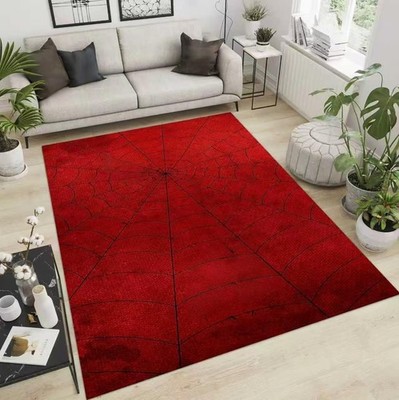 Spider Area Rug White Eyes Red Spider Carpet 3D Digital Print Rug Perfect for...