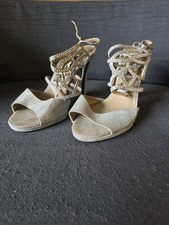 Super Sparkly Used Womens Size 10 Dance Heels Formal Wear