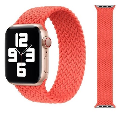 Original Apple Braided Solo Loop Armband 42/44/45mm Größe 8 Electric Orange