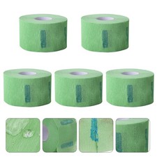 5 rollos de papeles de peluquería papeles de cuello desechables herramientas de corte de pelo verde verde