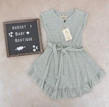 NWT JOYFOLIE Mia Joy Gray Knit Belted Dress Size 3 3T