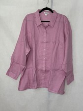 Coldwater Creek Women s 100% Linen Blouse Lon...