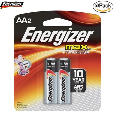 Energizer E91BP-2 AA Size Alkaline General Purpose Battery, 2 Pack