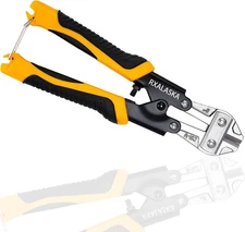 8-Inch Mini Bolt Cutter, Heavy Duty Wire Clippers with Hardened CR-V Steel Blade