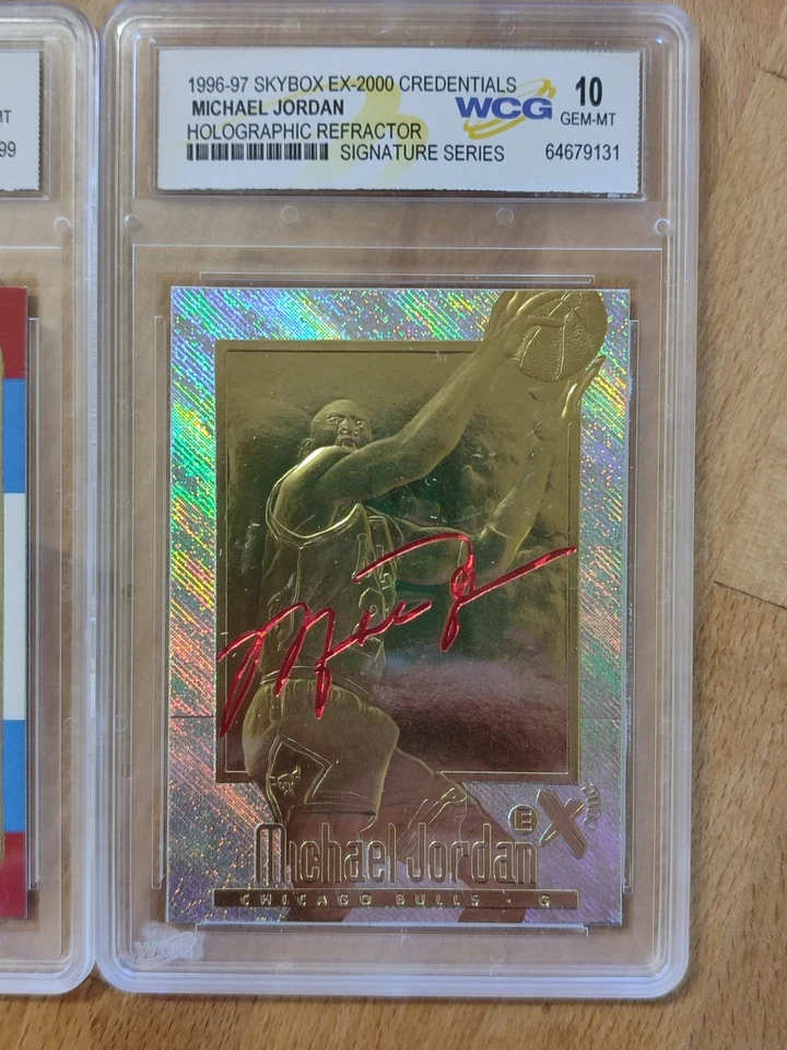 Michael Jordan Sammelkarten Set 2 Signature Holo Trading Cards Skybox & Fleer - Bild 3 von 4